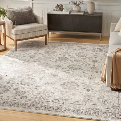 Ashley Nourison Home Eco Cycle Floral 6' X 9' Area Rug In Gray