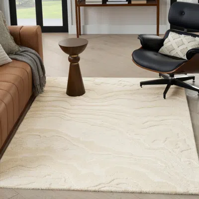 Ashley Nourison Home Graceful Area Rug 5' X 7' In White