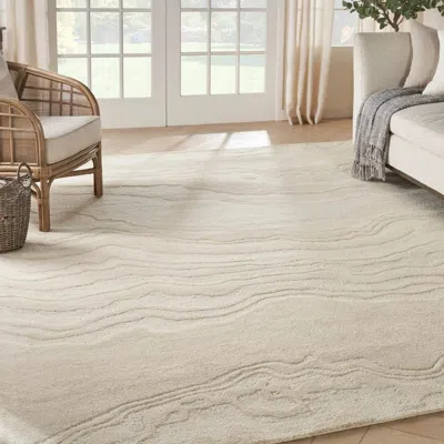 Ashley Nourison Home Graceful Area Rug 8' X 10' In White