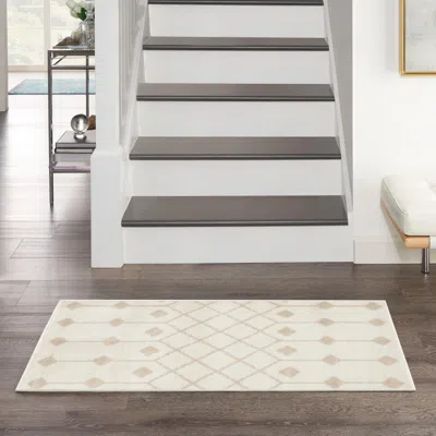 Ashley Nourison Home Grafix 2' X 4' Geometric Accent Rug In Brown