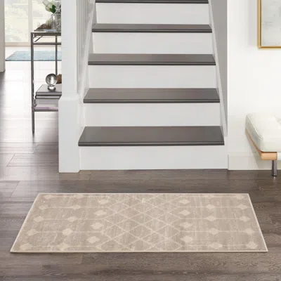 Ashley Nourison Home Grafix 2' X 4' Geometric Accent Rug In Black
