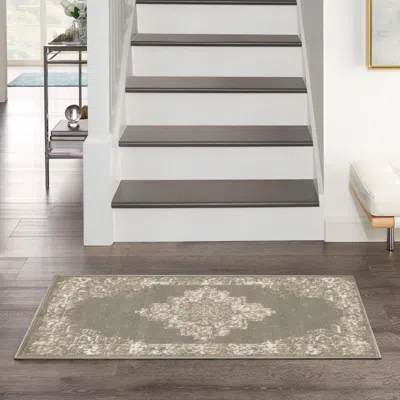 Ashley Nourison Home Grafix 2' X 4' Medallion Accent Rug In Multi