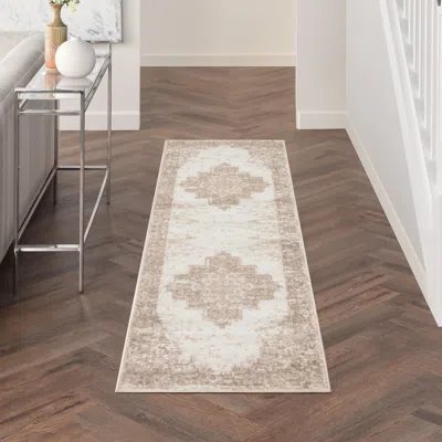 Ashley Nourison Home Grafix 2'3" X 7'6" Medallion Runner Rug In Multi