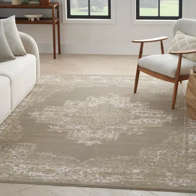 Ashley Nourison Home Grafix 3'9" X 5'9" Medallion Area Rug In Multi
