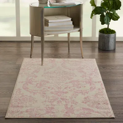 Ashley Nourison Home Jubilant 3' X 5' Ivory/pink Vintage Indoor Rug