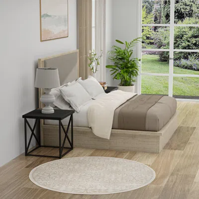 Ashley Nourison Home Jubilant 5' Round Floral Area Rug In Animal Print