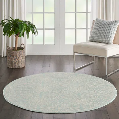 Ashley Nourison Home Jubilant 5' Round Floral Area Rug In Animal Print