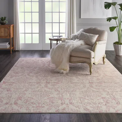 Ashley Nourison Home Jubilant 7'10" X 9'10" Ivory/pink Vintage Indoor Rug