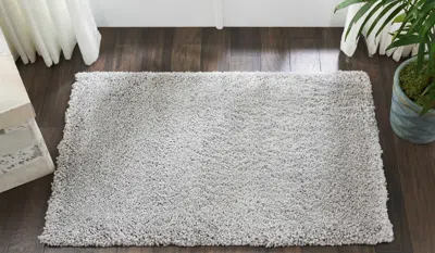 Ashley Nourison Home Malibu Shag 3'11" X 5'11" Dark Grey Indoor Rug In Gray