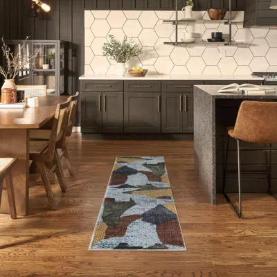Ashley Nourison Home Nordic Abstract 2' X 6' Runner Rug In Multi