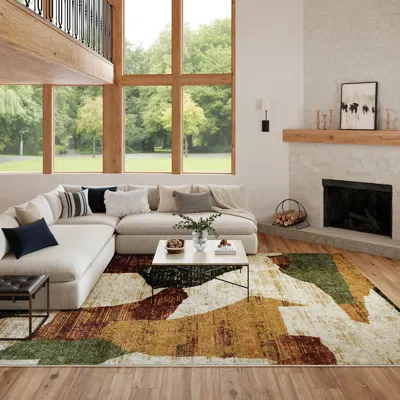 Ashley Nourison Home Nordic Abstract 8' X 10' Area Rug In Multi