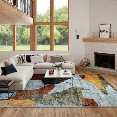 Ashley Nourison Home Nordic Abstract 8' X 10' Area Rug In Multi
