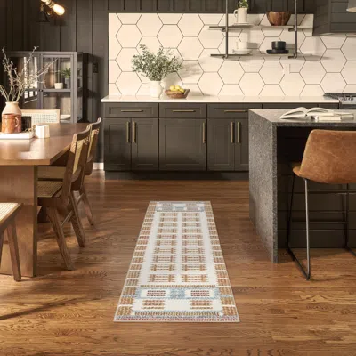 Ashley Nourison Home Nordic Accordion 2' X 6' Runner Rug In Multi