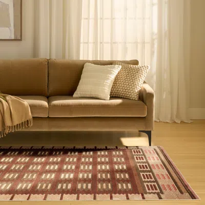 Ashley Nourison Home Nordic Accordion 4' X 6' Area Rug In Brown