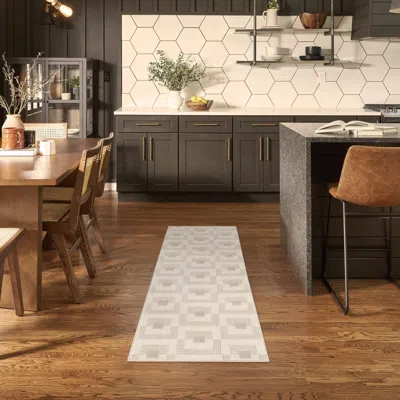 Ashley Nourison Home Nordic Aesthetic 2' X 6' Runner Rug In Brown