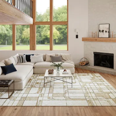 Ashley Nourison Home Nordic Curvy Lines 8' X 10' Area Rug In Multi