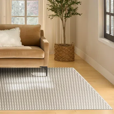Ashley Nourison Home Nordic Dashed Lines 8' X 10' Area Rug In Multi