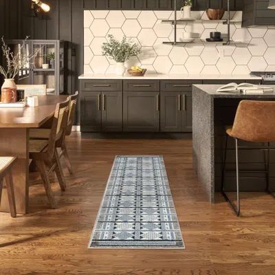 Ashley Nourison Home Nordic Diamond 2' X 6' Runner Rug In Multi