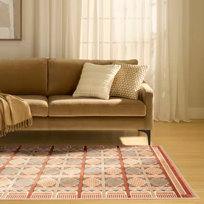 Ashley Nourison Home Nordic Diamond 5' X 7' Area Rug In Brown
