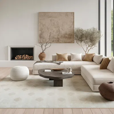 Ashley Nourison Home Nordic Diamond 8' X 10' Area Rug In Brown