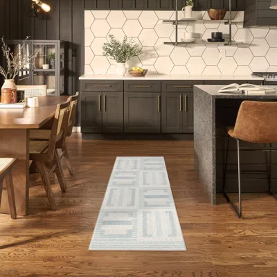 Ashley Nourison Home Nordic Dynamic 2' X 6' Runner Rug In Multi