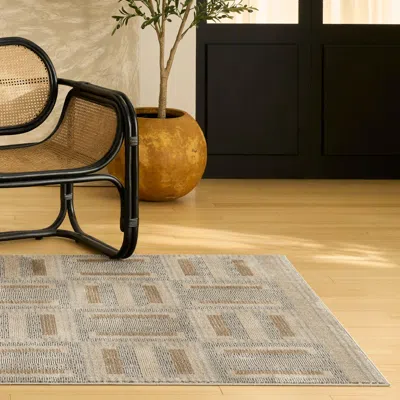 Ashley Nourison Home Nordic Dynamic 5' X 7' Area Rug In Gray