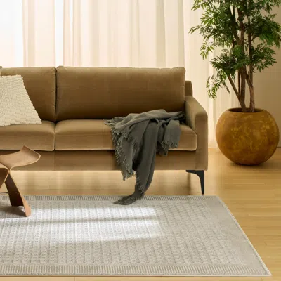 Ashley Nourison Home Nordic Geometric 5' X 7' Area Rug In Brown