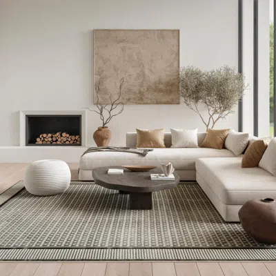 Ashley Nourison Home Nordic Geometric 8' X 10' Area Rug In Multi