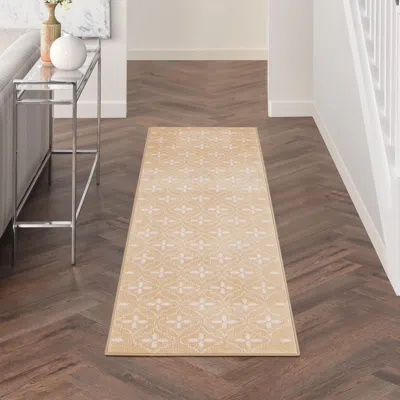 Ashley Nourison Home Outdoor Essentials 2'2" X 7'6" Runner Rug In Brown