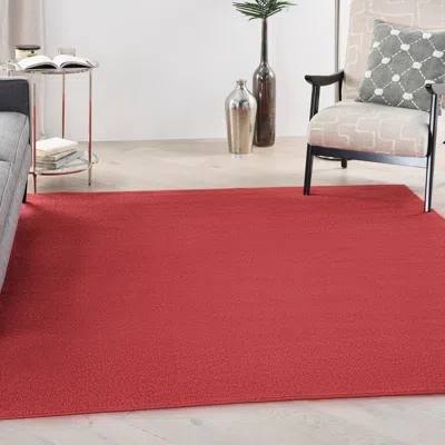 Ashley Nourison Home Outdoor Essentials 5' X Square Area Rug In Red