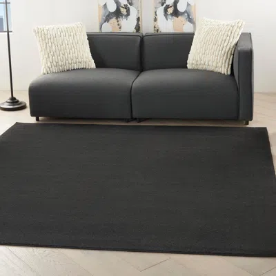 Ashley Nourison Home Outdoor Essentials 7' X Square Area Rug In Black