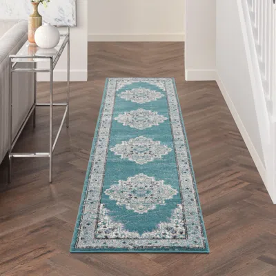 Ashley Nourison Home Passion Classic Persian 2'2" X 10' Runner Rug In Gold