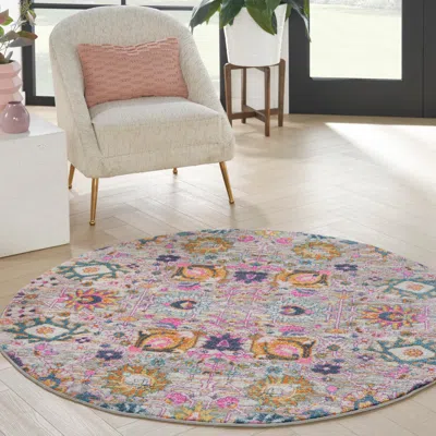 Ashley Nourison Home Passion Lush 5' Round Area Rug In Multi