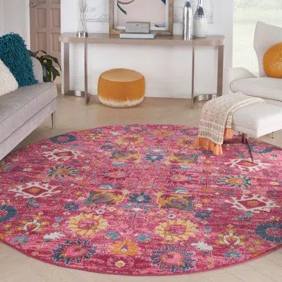 Ashley Nourison Home Passion Lush 8' Round Area Rug In Multi