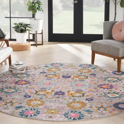Ashley Nourison Home Passion Lush 8' Round Area Rug In Multi