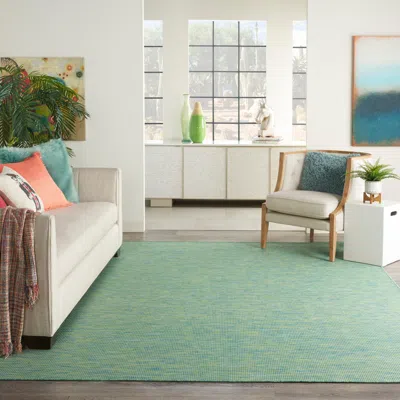 Ashley Nourison Home Patio Pop Indoor/outdoor Solid 10' X 14' Area Rug In Green