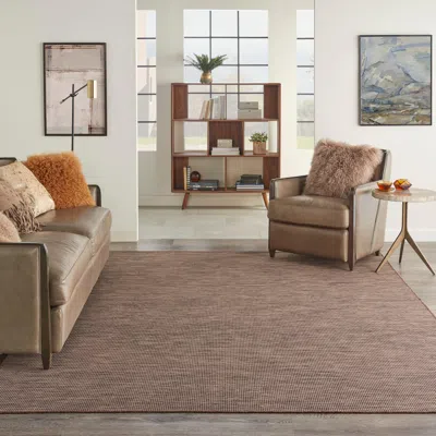 Ashley Nourison Home Patio Pop Indoor/outdoor Solid 10' X 14' Area Rug In Brown