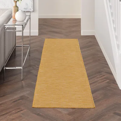 Ashley Nourison Home Patio Pop Indoor/outdoor Solid 2' X 6' Area Rug In Multi