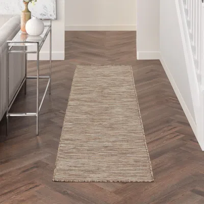Ashley Nourison Home Patio Pop Indoor/outdoor Solid 2' X 6' Area Rug In Multi