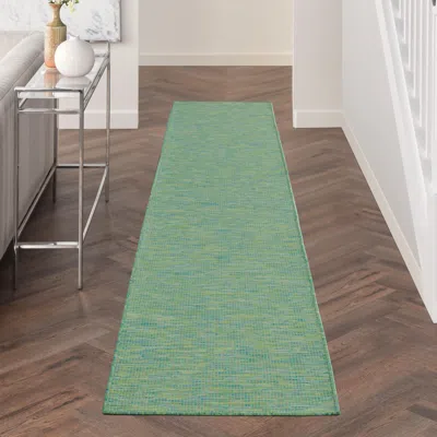 Ashley Nourison Home Patio Pop Indoor/outdoor Solid 2'2" X 12' Runner Rug In Pink