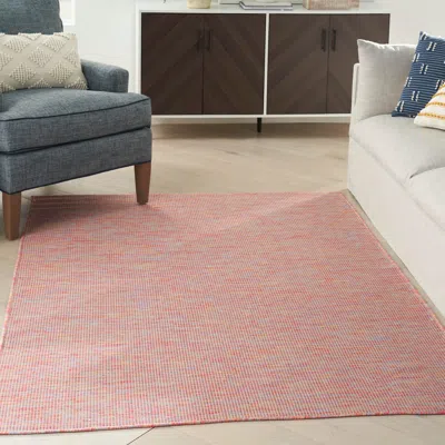 Ashley Nourison Home Patio Pop Indoor/outdoor Solid 6' X 9' Area Rug In Pink