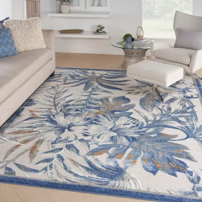 Ashley Nourison Home Reef Seaside 7'10" X 9'10" Area Rug In Blue