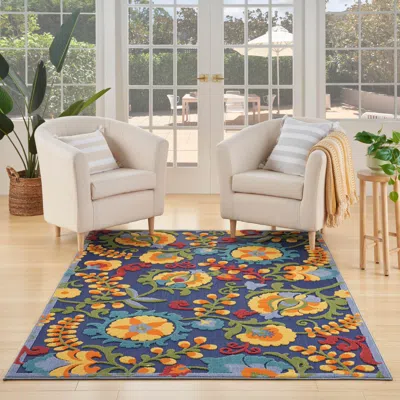 Ashley Nourison Home Splash 3'6" X 5'6 Leafy Vines Indoor/outdoor Area Rug In Multi