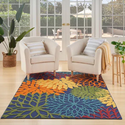 Ashley Nourison Home Splash 6' X 9' Dahlia Floral Indoor/outdoor Area Rug In Multi