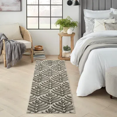 Ashley Nourison Home Splash Indoor/outdoor 2'8" X 4' Texture Area Rug In Gray