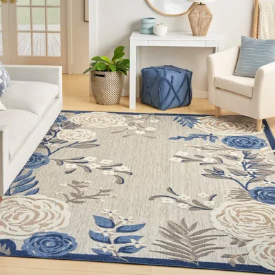 Ashley Nourison Home Splash Indoor/outdoor 7'10" X 10' Rose Floral Area Rug In Multi