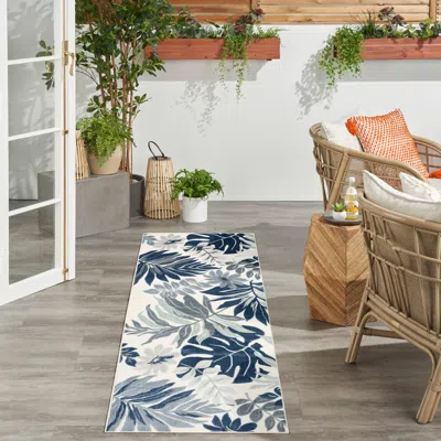 Ashley Nourison Home Suncoast Indoor/outdoor 2' X 6' Runner Rug In Blue