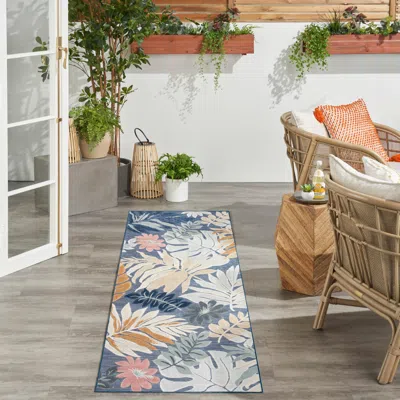 Ashley Nourison Home Suncoast Indoor/outdoor 2' X 6' Runner Rug In Blue