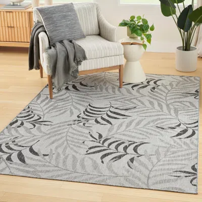 Ashley Nourison Home Tropical Indoor/outdoor 6' X 9' Area Rug In Gray