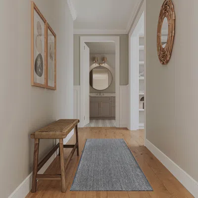 Ashley Nourison Home Tulum 2'2" X 10' Runner Rug In Blue
